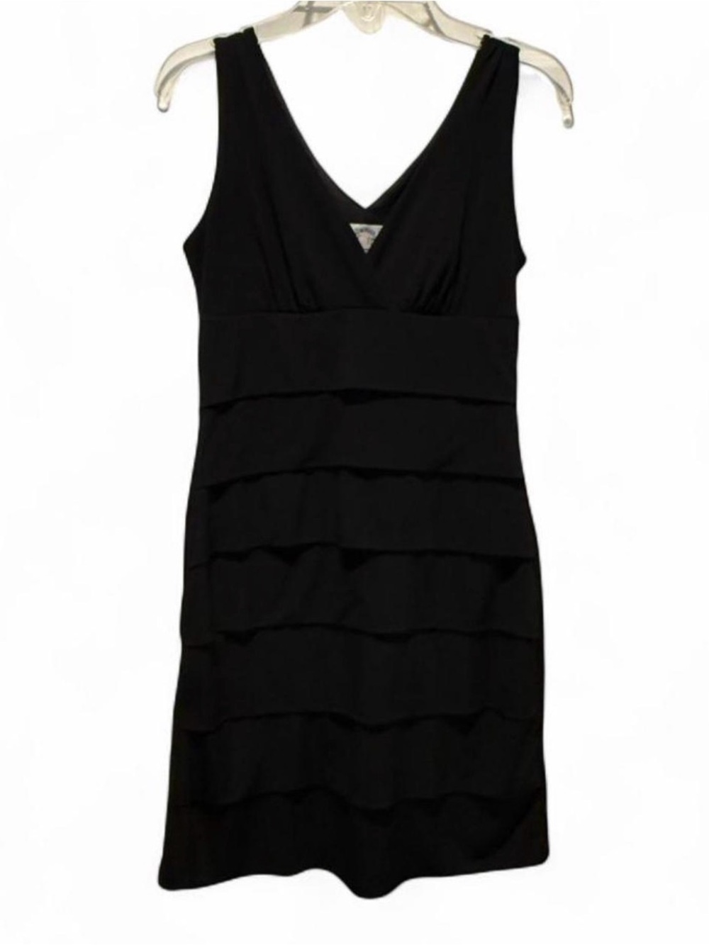 Sweet Storm Black V-Neck Tiered Mini Dress